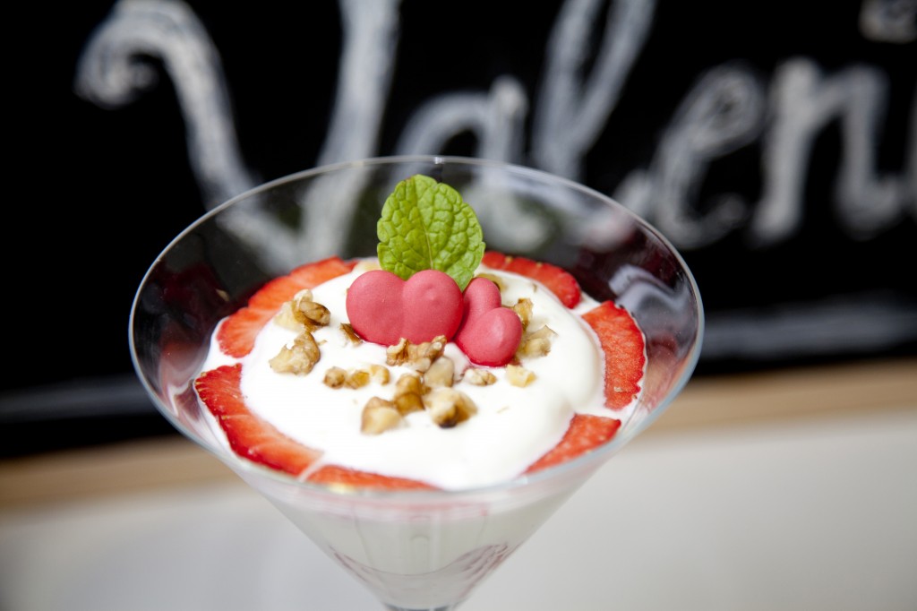 fresas con nueces y canela