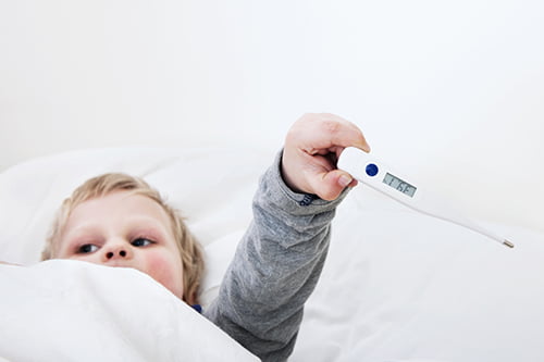 Feverish boy
